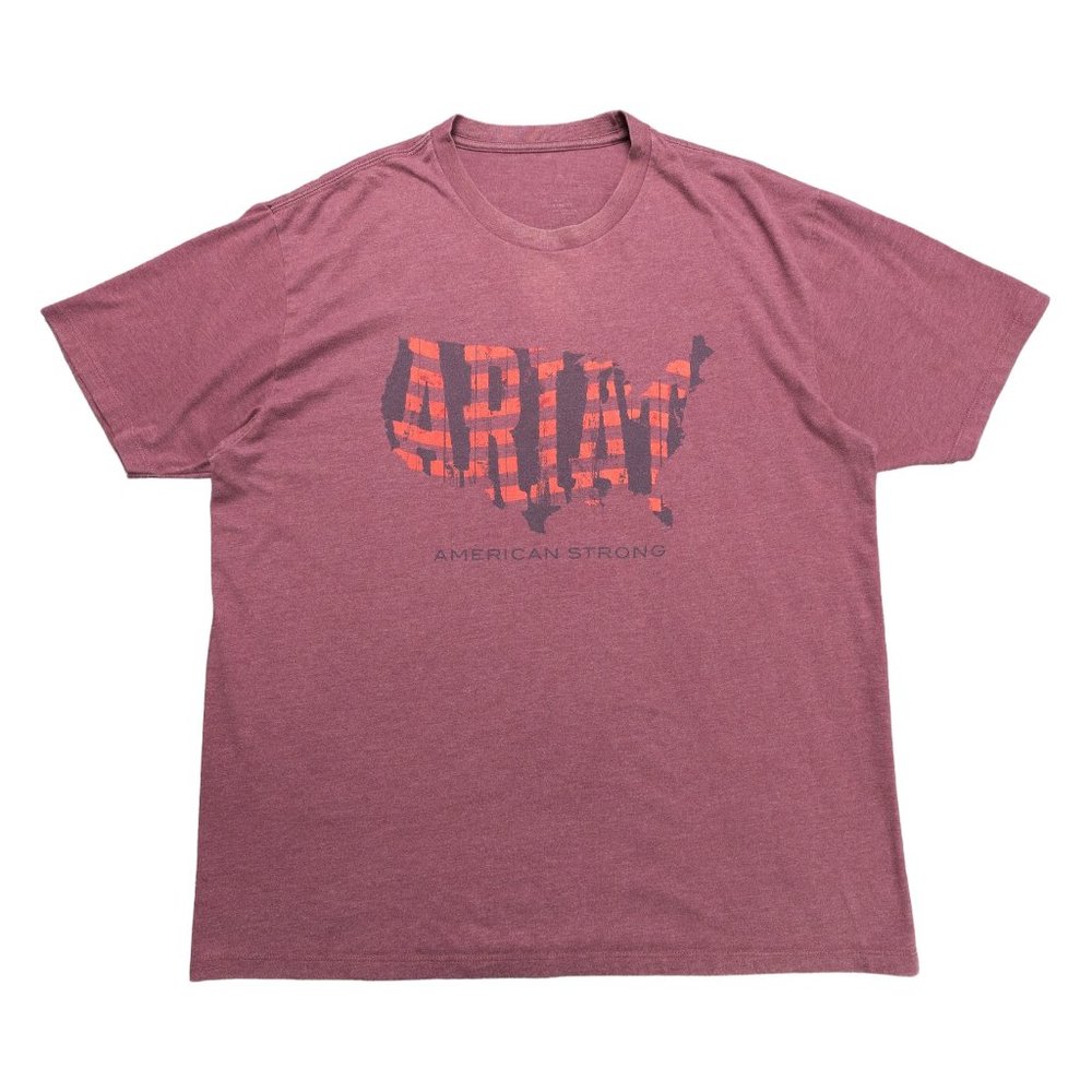 Ariat Short Sleeve Tshirt Mens Size XL Burgundy Heathered United States Casual